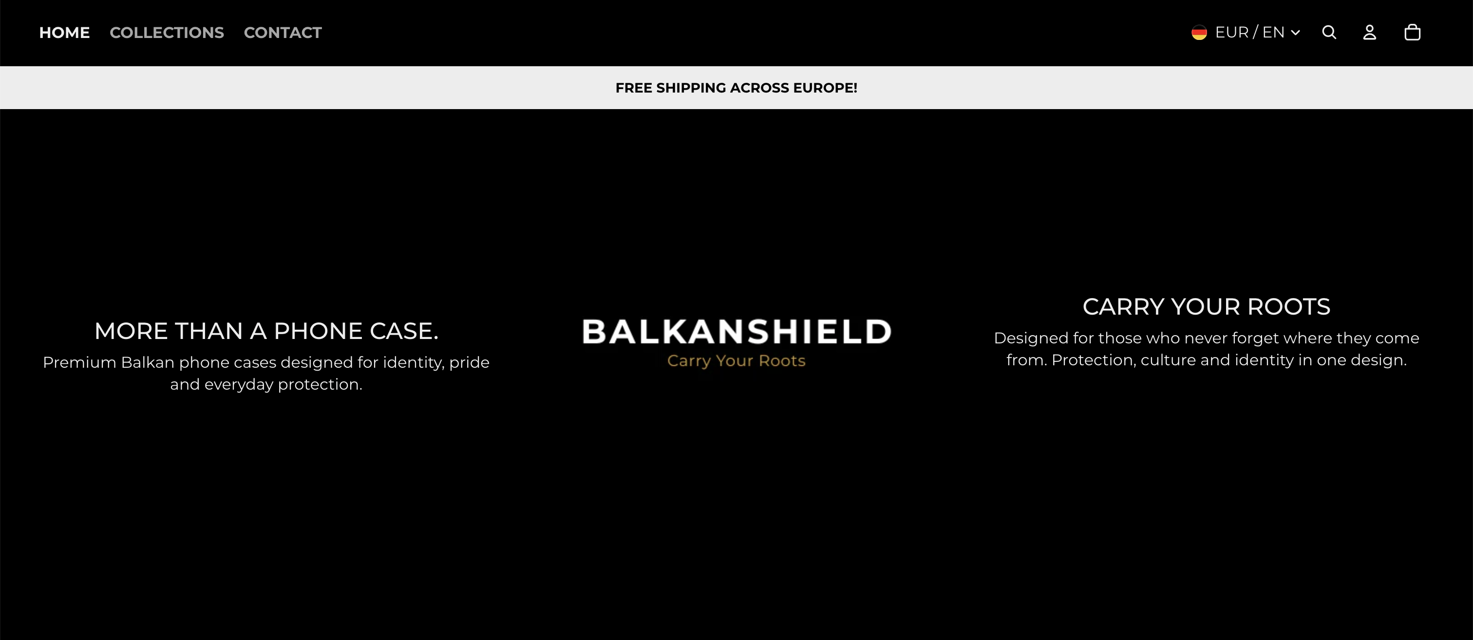 Desktop homepage