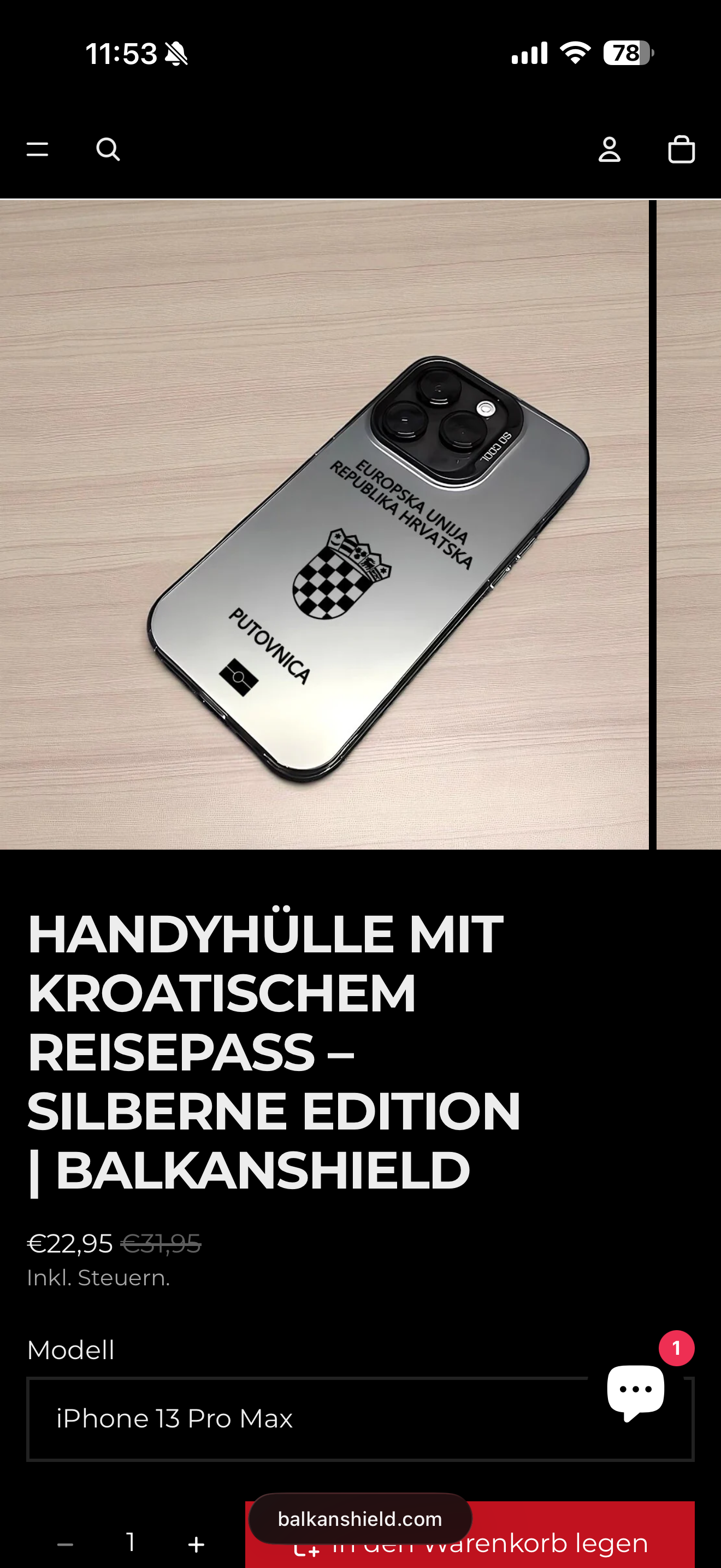 Mobile product detail